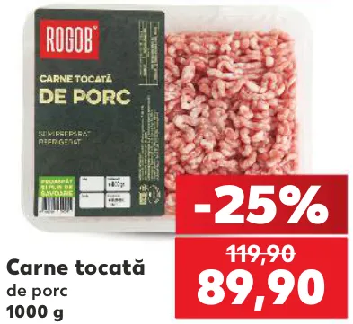Carne tocată de porc ROGOB, 1000 g