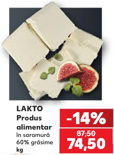 Produs alimentar LAKTO în saramură, 60% grăsime