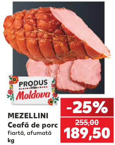 MEZELLINI Ceafă de porc fiartă și afumată