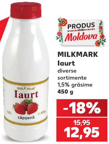 Iaurt MILKMARK în sortiment, 1,5% grăsime, 450 g