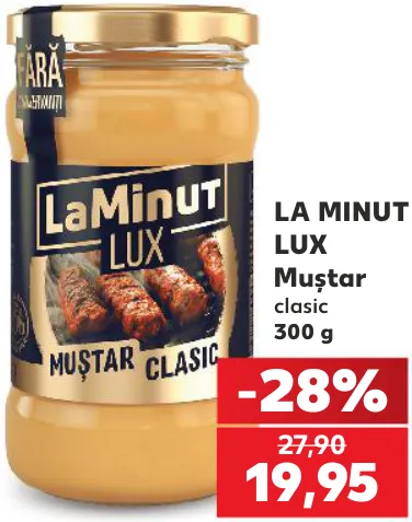 Muștar clasic La Minut Lux, 300 g