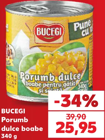 BUCEGI Porumb dulce boabe, 340 g