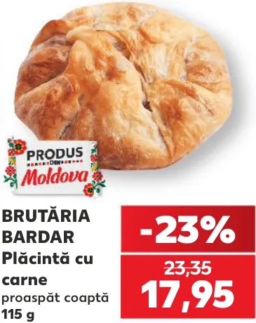 BRUTĂRIA BARDAR Plăcintă cu carne, 115 g