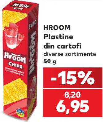 HROOM Plăcuțe din cartofi, diverse sortimente, 50 g