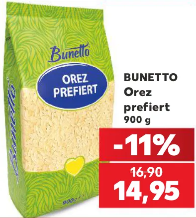 BUNETTO Пропаренный рис, 900 г
