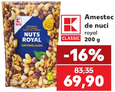 K-Classic Amestec de nuci Royal, 200 g