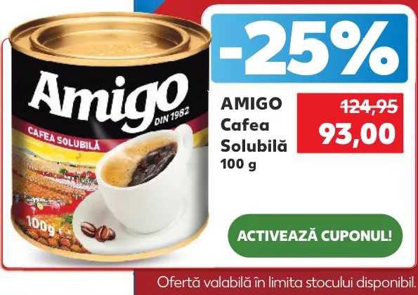 Cafea solubilă AMIGO, 100 g
