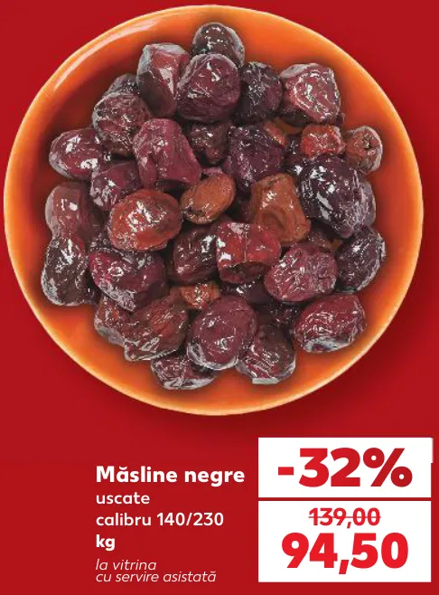 Măsline negre uscate, calibru 140/230