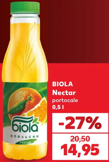Nectar de portocale BIOLA, 0,5 l