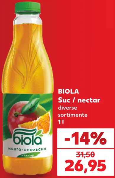 Suc / nectar BIOLA, diverse sortimente, 1 l