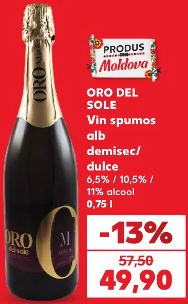 ORO DEL SOLE біле ігристе вино, напівсухе/солодке, 6,5%/10,5%/11% алкоголю, 0,75 л