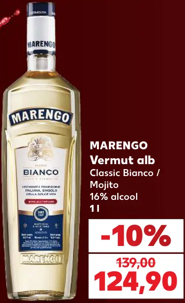 Vermut alb MARENGO Classic Bianco / Mojito, 1 l