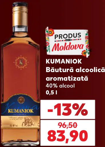 Băutură alcoolică aromatizată KUMANIOK, 40% alcool, 0,5 l