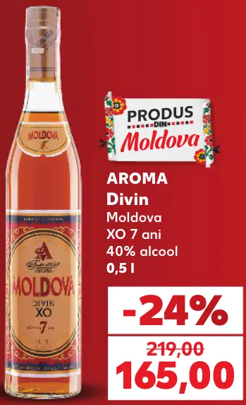 AROMA Divin Moldova XO, 7 ani, 40% alcool, 0,5 l