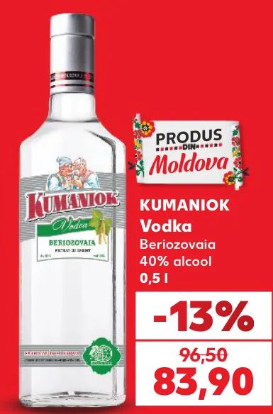 KUMANIOK Vodcă Beriozovaia, 40% alcool, 0,5 l