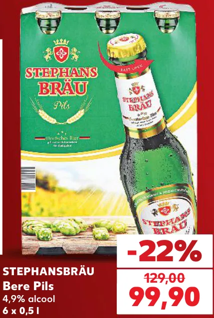 STEPHANSBRÄU Bere Pils, 4,9% alcool, 6 × 0,5 l
