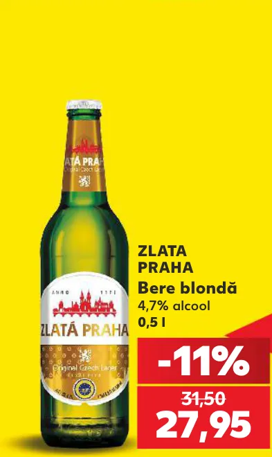 ZLATA PRAHA Bere blondă, 0,5 l