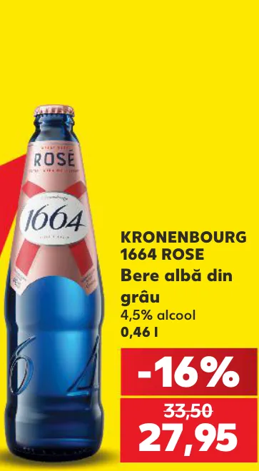 KRONENBOURG 1664 ROSE Bere albă din grâu, 0,46 l