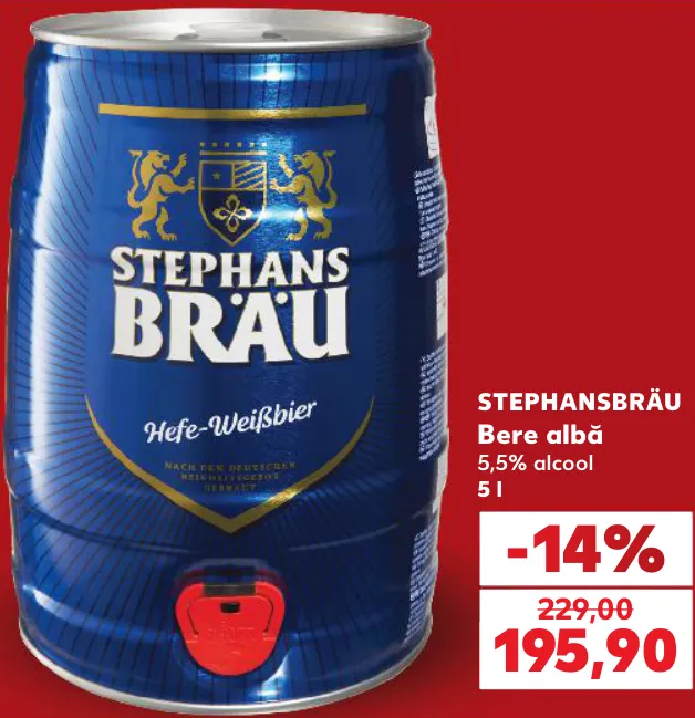 Bere albă STEPHANSBRÄU, 5 l