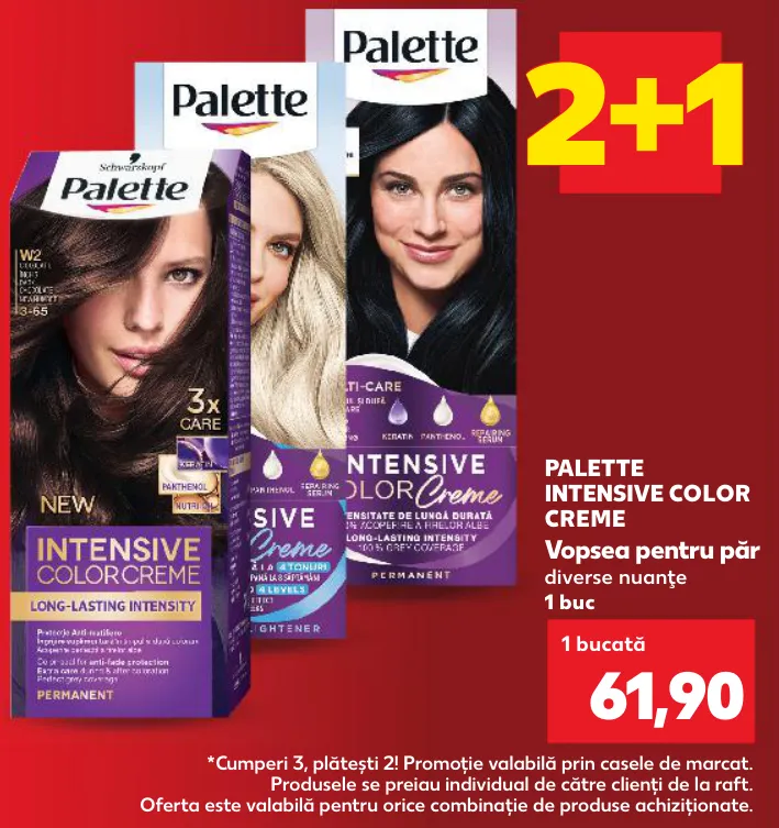 PALETTE INTENSIVE COLOR CREME vopsea pentru păr, diverse nuanțe, 1 buc