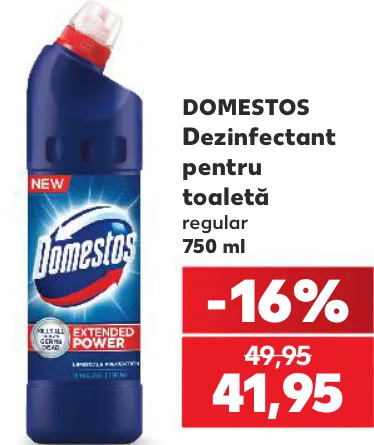 Dezinfectant pentru toaletă DOMESTOS Regular, 750 ml