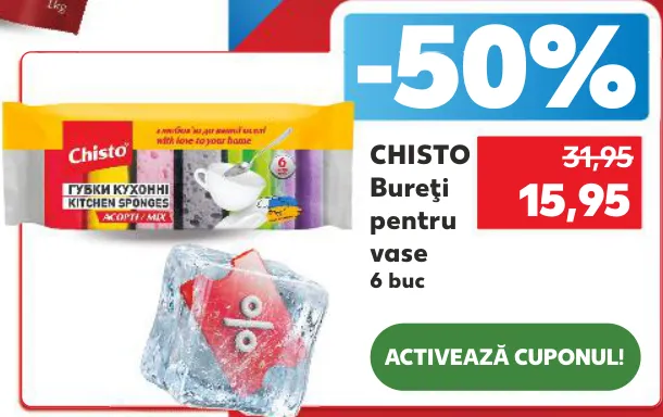 CHISTO Bureți pentru vase, 6 buc.