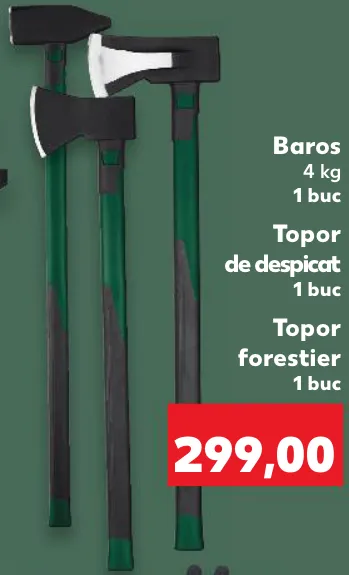PARKSIDE Baros 4 kg, 1 buc. / Topor de despicat, 1 buc. / Topor forestier, 1 buc.