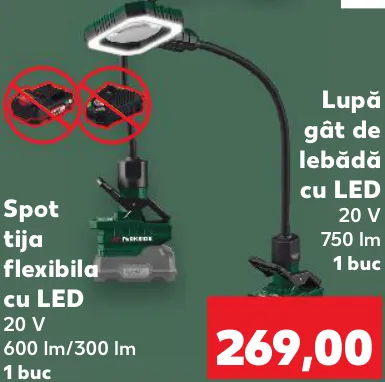 Lupă cu gât de lebădă și LED PARKSIDE, 1 buc.