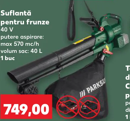 Suflantă pentru frunze PARKSIDE, 1 buc.