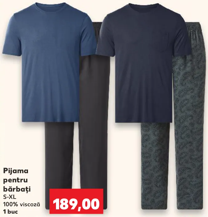 esmara MEN Pijama pentru bărbați, mărimi S–XL, 100% viscoză, 1 buc.