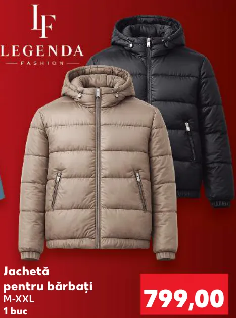 LEGENDA FASHION Jachetă pentru bărbați, mărimi M–XXL, 1 buc.