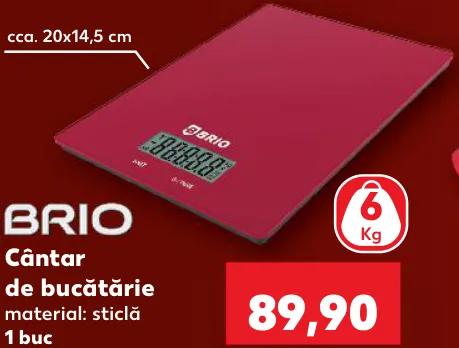Cântar de bucătărie BRIO, 1 buc.