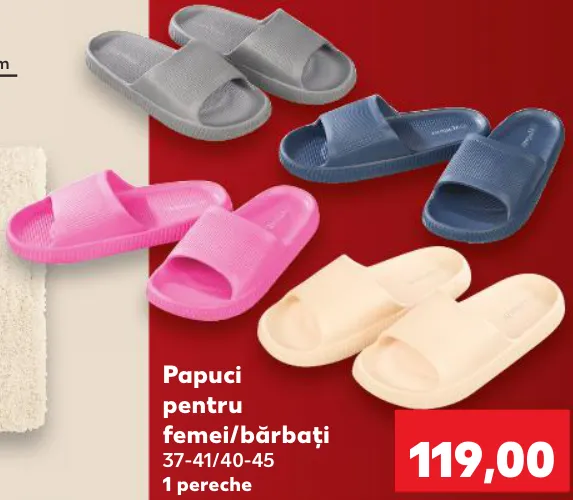 Papuci pentru femei / bărbați, mărimi 37–41 / 40–45, 1 pereche