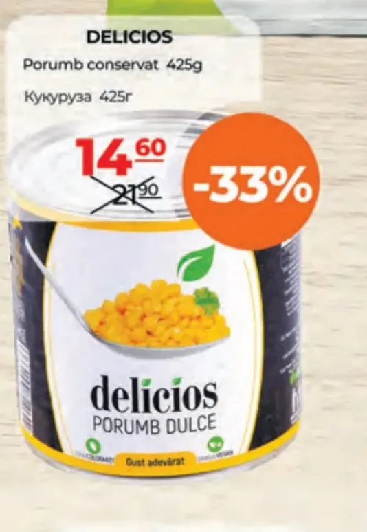 DELICIOS porumb conservat, 425 g