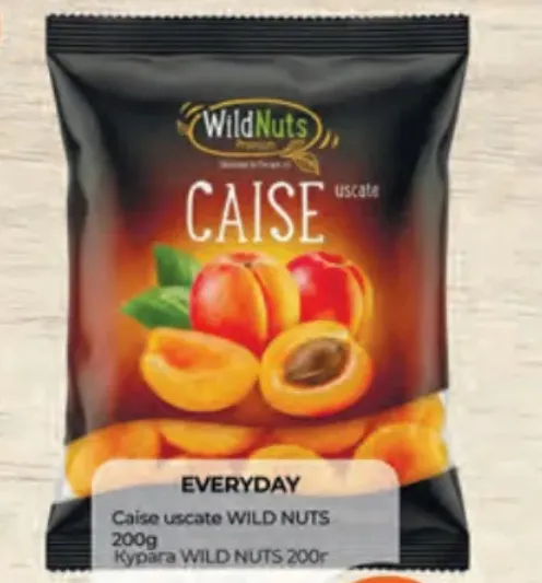 EVERYDAY сушёные абрикосы WILD NUTS, 200 г