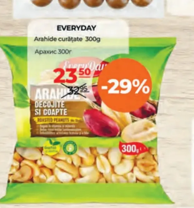 EVERYDAY Arahide curățate, 300 g
