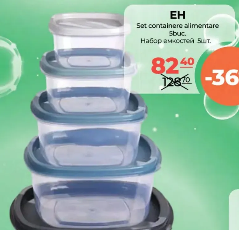 EH set de containere alimentare, 5 buc.