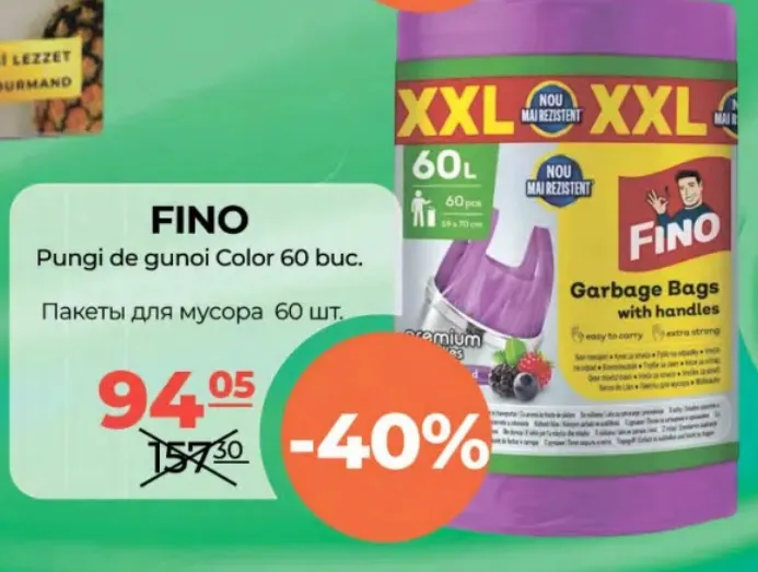 Пакеты для мусора Color, 60 шт.