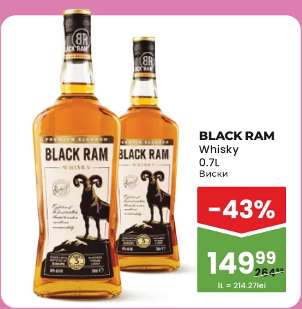 Виски BLACK RAM, 0,7 л