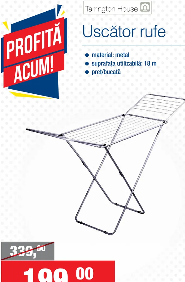 Uscător de rufe Tarrington House, material: metal, suprafața utilizabilă: 18 m