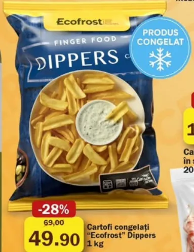 Замороженный картофель Ecofrost Dippers, 1 кг