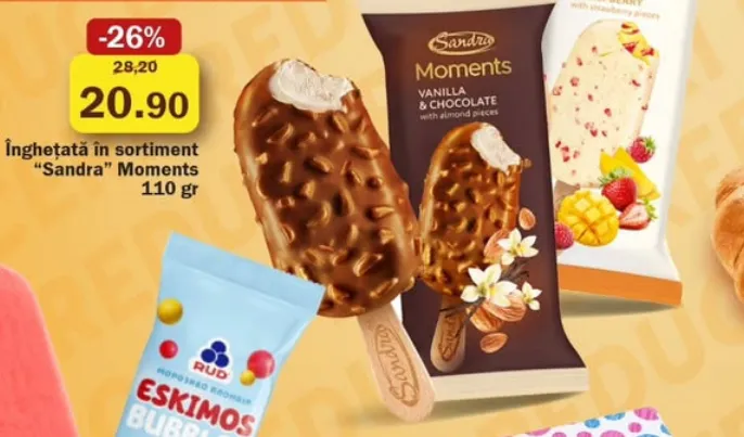 Мороженое Sandra Moments, в ассортименте, 110 г