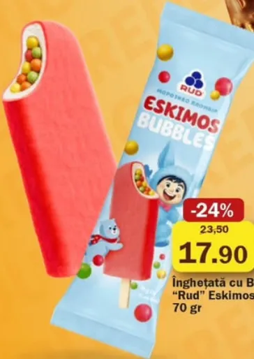 Мороженое Bubbles «Rud» Eskimos, 70 г