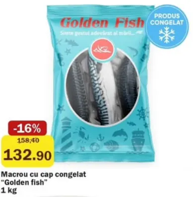 Замороженная скумбрия с головой Golden Fish