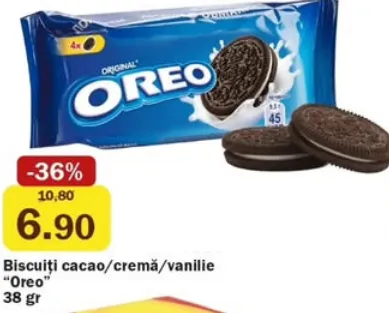 Печенье OREO с какао, кремом и ванилью, 38 г
