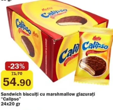 Сэндвич-печенье Calipso с маршмеллоу в глазури