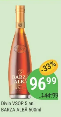 Дивин BARZA ALBĂ VSOP, выдержка 5 лет, 500 мл