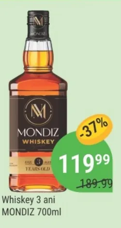 Виски MONDIZ, выдержка 3 года, 700 мл