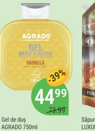 Гель для душа AGRADO, 750 мл