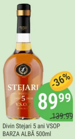 Дивин Stejari VSOP BARZA ALBĂ, выдержка 5 лет, 500 мл
